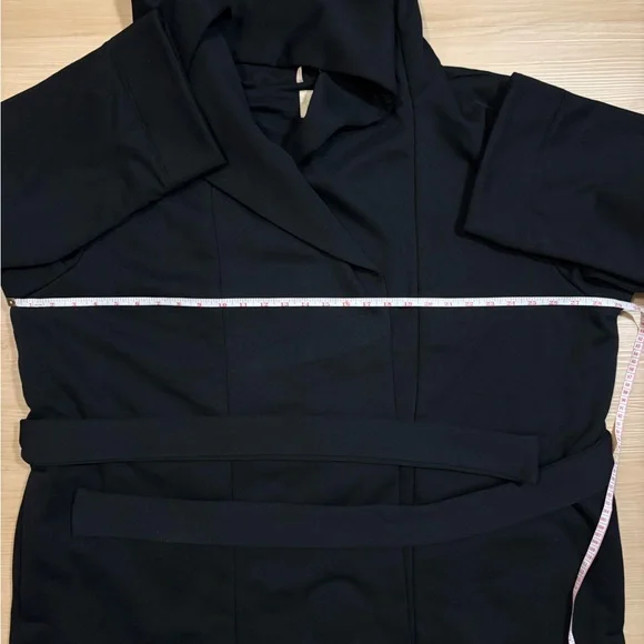 Viral GAP x BÉIS Collab Black Oversized Blanket Jacket Belted Coat L/XL - Picture 7 of 11